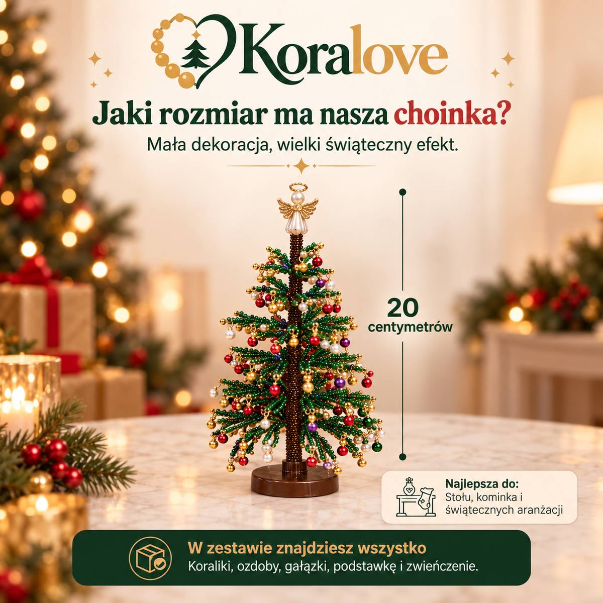 Koralove® — Zestaw DIY Choinka z Koralików
